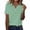 Green, variant on Asxite Womens Tops Short Sleeve Striped Print V Neck Relaxed and Breathable Casual Blouse