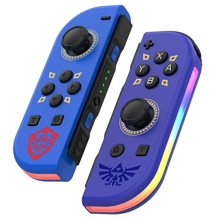 Joypad Controller (L/R) for Nintendo Switch Controller, Support Dual Vibration/Motion Control/RGB Light (Blue)