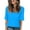 Sky Blue, variant on HOMBOM Womens Summer Blouses Casual Hot Pink Short Sleeve Solid V-Neck T-Shirts M