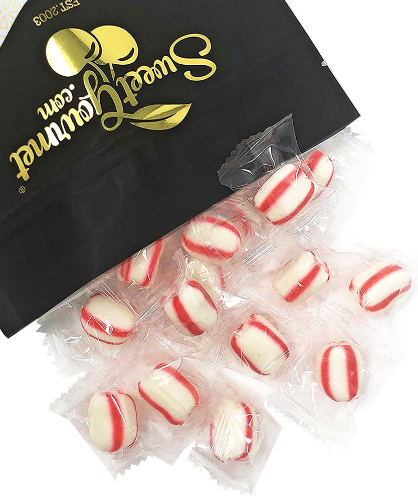 SweetGourmet Peppermint Soft Mint Puffs Clear Wrapper Bulk 2 Pounds