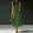 *Green, variant on ClodeEU Women's Elegant Two-Piece Set ,Sleeveless Crewneck Top and High-Waisted Midi Skirt with Pockets ,Casual Office Workwear Orange,Women's Plus S
