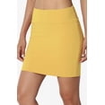 thumbnail image 4 of TheMoogan Women's Basic Stretch Cotton High Waist Double Layer Tube Mini Skirt, 4 of 7
