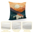 thumbnail image 4 of Creowell Mountain Sunset Lake Pillow Covers for Couch Sofa Indoor Outdoor Square Design Autumn Pillow Case 1 Pack 22x22in, 4 of 5