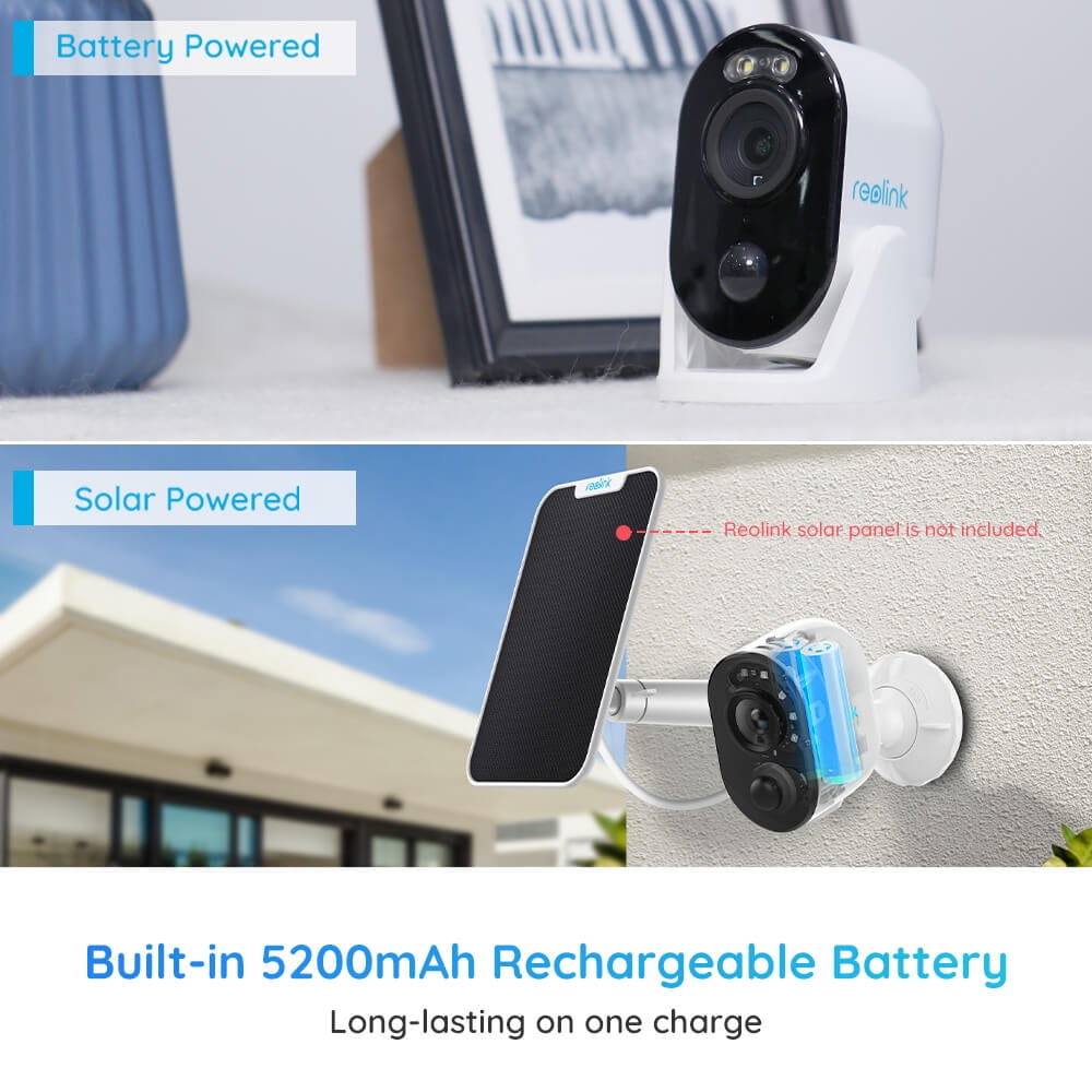 Reolink Argus 3 Plus+SP Smart 2K 4MP Wire-Free Camera with Motion Spotlight Person/Vehicle Detection