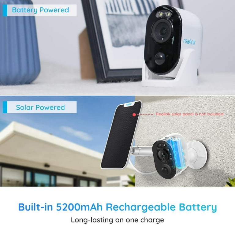 Reolink 2K 4MP Security Camera, Solar/Battery, HD Video, Motion