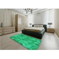 thumbnail image 5 of Ahgly Company Machine Washable Indoor Square Transitional Spring Green Area Rugs, 4' Square, 5 of 7