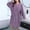 Purple, variant on Voncos Women's Plush Kimono Robe - Warm Soft Long Sleeve Bathrobe, Lightweight Quick-Drying Housecoat for Lounging & After Shower Beige L