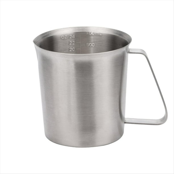 Medidora de Acero Inoxidable con Capacidad para 3 Tazas, Medidora de Metal con Asa, Herramientas de Cocina para Hornear y Cocinar.