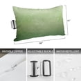 thumbnail image 3 of Outdoor Lumbar Pillows with Strap & Insert Green Hexagonal Tiles Recliner Head Pillow Pack of 2 Gradient Honeycomb Waterproof Headrest Patio Lounge Chair Pillows for Beach Office 11x16 Inch, 3 of 9