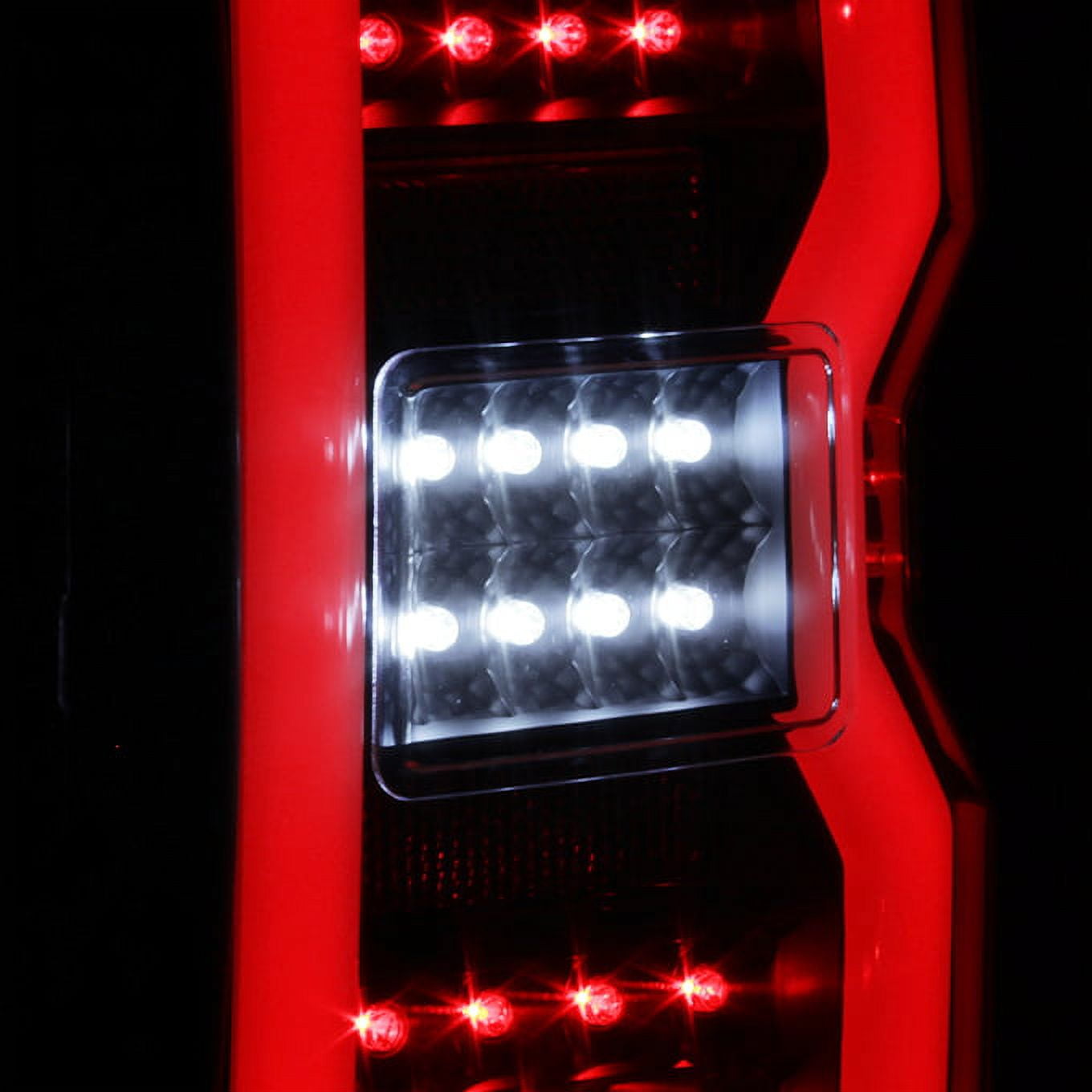 AKKON - For 2014-2019 Chevy Silverado | GMC Sierra LED Light Bar Black Housing Tail Lights Lamps -  Pair