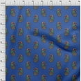 thumbnail image 3 of oneOone Viscose Jersey Fabric Paisley Block Printed Craft Fabric BTY 60 Inch Wide, 3 of 5