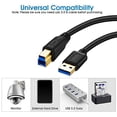 thumbnail image 6 of USB 3.0 Cable A Male to B Male 5Ft,Superspeed USB 3.0 A-B/A Male to B Male Cable - for Scanner, Printers, Desktop External Hard Drivers and More(5Ft/1.5M), 6 of 7