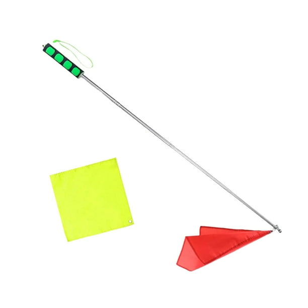 Bandera de entrenamiento para caballos, roja y amarilla, fácil de transportar, ligera, de 47 pulgadas, telescópica, de mano, para orientación en
