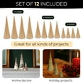 thumbnail image 3 of Brown Paper Mache Craft Cones Variety Pack- 3 Sizes-Set of 12-by Smalltown Home, 3 of 8