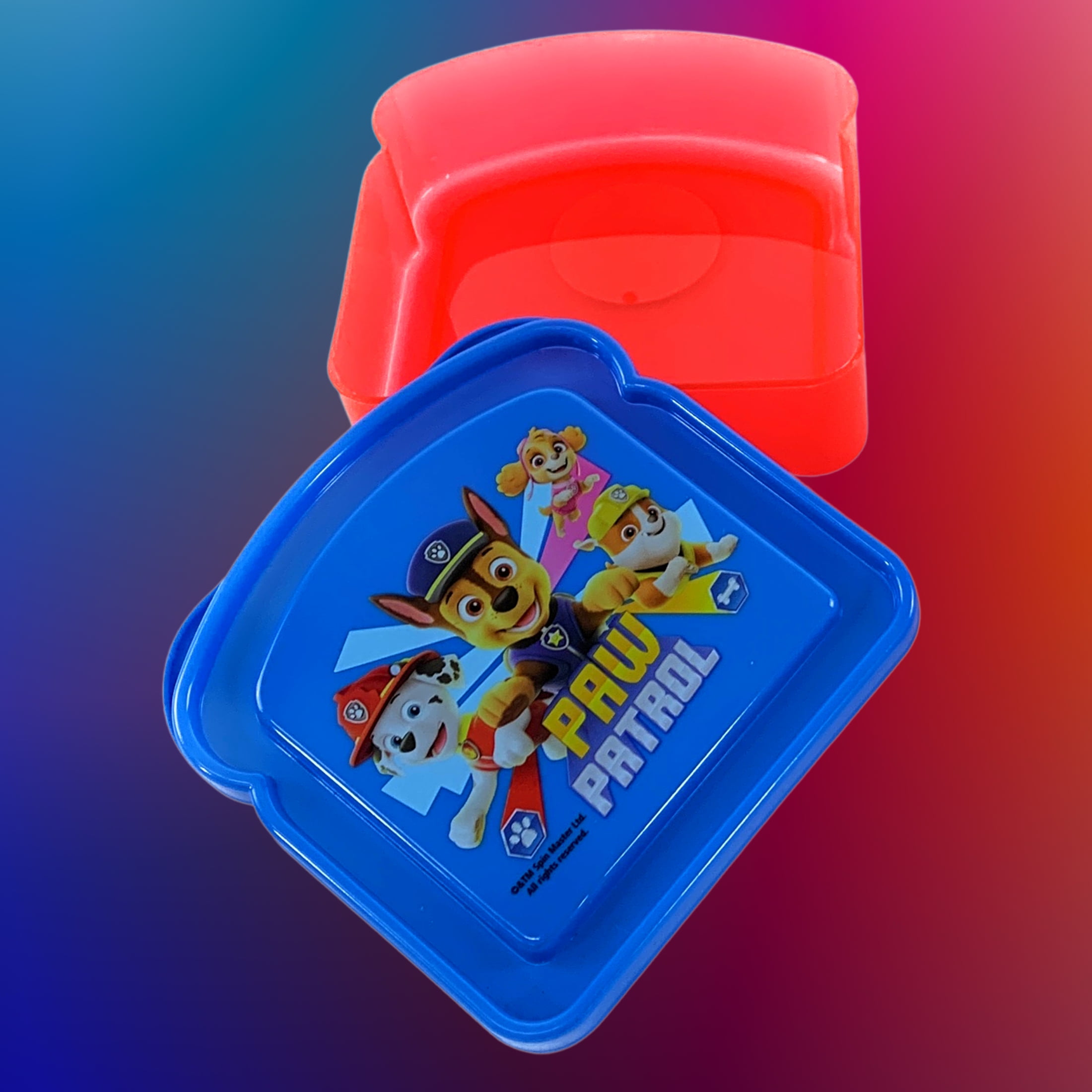 Paw Pup Patrol Lunch Box Kit for Kids Includes Plastic Snacks Storage and Sandwich Container BPA-Free, Dishwasher Safe Toddler-Friendly Lunch