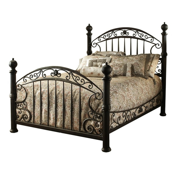 Hillsdale Furniture Huntley Vintage Metal FourPoster Bed, Full, Dusty