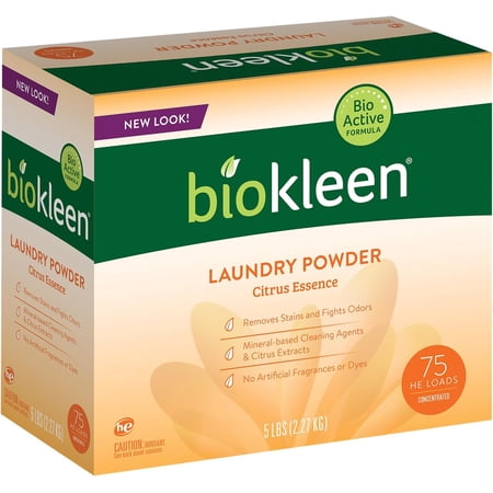 Biokleen Laundry Powder, Citrus Essence, 5 Pounds