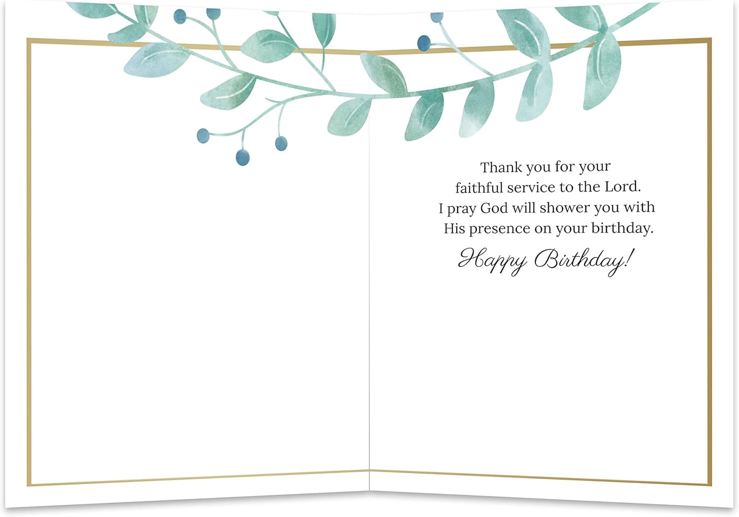 Christian Pastor Birthday Card | Christian Birthday Card for Pastor (Numbers 6:24-26) (Pack of 25)