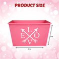 thumbnail image 2 of Valentine's Day Rectangular Bins, Red Pink Multi-Purpose Plastic Baskets with Handles, Home Kitchen Office School Storage Organizer, Closet Shelves Organization Gifts Party Decoration Gift Set of 2, 2 of 7