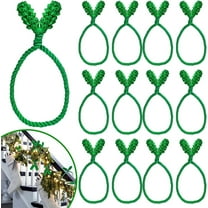 12Pcs Christmas Garland Tie,Christmas Decorative Twist Ties, Party Decoration Garland Tie,Xmas Reusable Flexible Decorative Twist Tie for Staircase Banister Railing Home Decoration Craft Wrapping