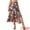 Black, variant on Women's Ruffle Self Tie Knot Split Beach Wrap Midi Skirt M Yellow