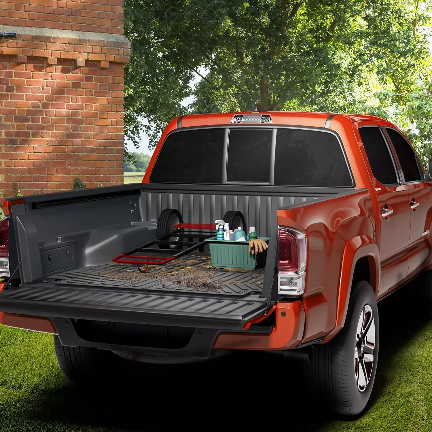 RVNI Truck Bed mat Liner for 2023 2024 2025 Tesla Cybertruck TPE All Weather Protection Heavy Duty Pickup Truck Bed Liner Cybertruck Accessories