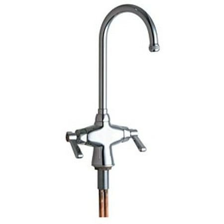Chicago Faucets 50-E1ab Commercial Grade Single Hole Kitchen Faucet - Chrome
