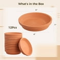 thumbnail image 2 of 12Pcs 4Inch Terracotta Pot Plant Saucers, Red Clay Flower Pot Saucers, Durable Thicker Plant Trays for Patio Garden Indoor Outdoor, 2 of 5