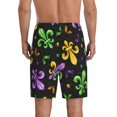 thumbnail image 4 of Lsque Mardi Gras Carnival4 Mens Sleep Pajama Shorts,Short Pajama Pants, Cotton Ultra-Soft Knit-X-Large, 4 of 9