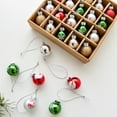 thumbnail image 4 of Daiosportswear Christmas Glass Ball Pendant,20-Pack Tree Decoration,Multicolor,1.2/1.0in Diameter,Glass,Christmas/Snowman Patterns,Scene Arrangement,Boxed,Lightweight,Holiday Gift,Festive Decor, 4 of 7