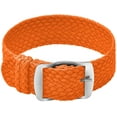thumbnail image 1 of Bracelet Unisexe en Nylon Perlon avec Boucle Argentée en Acier Inoxydable, Orange, 14 mm, 1 of 6