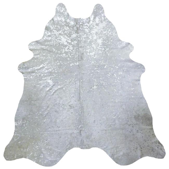 Silver Devore on White Brazilian Cowhide Rug Extra large Walmart Canada