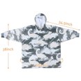 thumbnail image 4 of Catalonia Oversized Wearable Blanket Hoodie Sweatshirt, Comfortable Sherpa Lounging Pullover for Adults Men Women Teenagers Wife Girlfriend Gift, 4 of 5