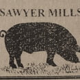 thumbnail image 5 of VHC Brands Sawyer Mill Pig Nature Print Chambray Cotton Farmhouse Tabletop Kitchen Fabric Loop Stenciled Runner, Towel Set 6.5x18, Khaki Tan, 5 of 6