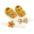 thumbnail image 4 of Baby Girl Anti-Slip Sole Newborn Infant First Walkers Shoes with 2 Headbands, 4 of 6