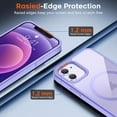 thumbnail image 5 of Magnetic for iPhone 12 Case,iPhone 12 Pro case, [Compatible with MagSafe][Clear Hard Back with Soft TPU Bumper][12FT Military Grade Drop Protection] Shockproof Phone Case,Clear Purple, 5 of 14
