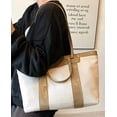 thumbnail image 3 of PIKADINGNIS Women Girls Fashion Canvas Tote Handbag Vintage Hobo Shoulder Bag Purse Leather Strap, 3 of 5
