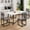 White+Gray, variant on PAPROOS Dining Table Set for 4, 5 Piece Dining Room Table Set with Faux Marble Top and Fabric Upholstery Chairs, Modern Dinette Sets for Breakfast Nook, Kitchen Table and Chairs Set, White&Gray