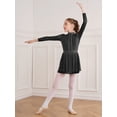 thumbnail image 6 of iEFiEL Girls Sequins Figure Skating Dress Gymnastics Ballerina Dance Dress Backless Lyrical Dance Costume Black 10, 6 of 7