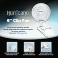 thumbnail image 3 of Hurricane Classic 6" Clip Fan & Classic 16” Oscillating Wall Mounted Fan, White, 3 of 12