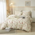 thumbnail image 2 of Funda Nórdica Queen Algodón Suave Rosa Floral Juego de Cama Chic Garden Style Cute, 2 of 8