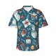 thumbnail image 1 of Balery Christmas Snowman Gift Camisas hawaianas de manga corta para hombre, camisas playeras de corte holgado, camisas de vacaciones con botones,Large, 1 of 7