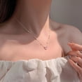 thumbnail image 4 of Collar de perlas de amor de niña rosa para mujer, diseño de nicho de lujo ligero y de alta gama, collar de clavícula con todo incluido, 4 of 6