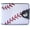Baseball, variant on Basketball Small Wallet Leather Slim Bifold Credit Wallets RFID Blocking Card Holder Zipper  Pocket  Purse with ID Window