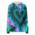 thumbnail image 4 of Godom Women's Hoodies Long Sleeve Sweatshirts Drawstring Pullover Tops with Pocket Casual Tiedye Gradient Print Hooded, 4 of 6