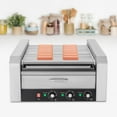thumbnail image 4 of Commercial Hot Dog Machine 11 Roller & 30 Hotdog Grill Cooker w/Bun Warmer 1560W, 4 of 16