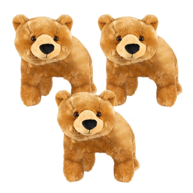 Oso De Peluche Realista Ultra Tierno Paquete 3 Pz Importadora La Merced Tela Suave Hipoalergénico