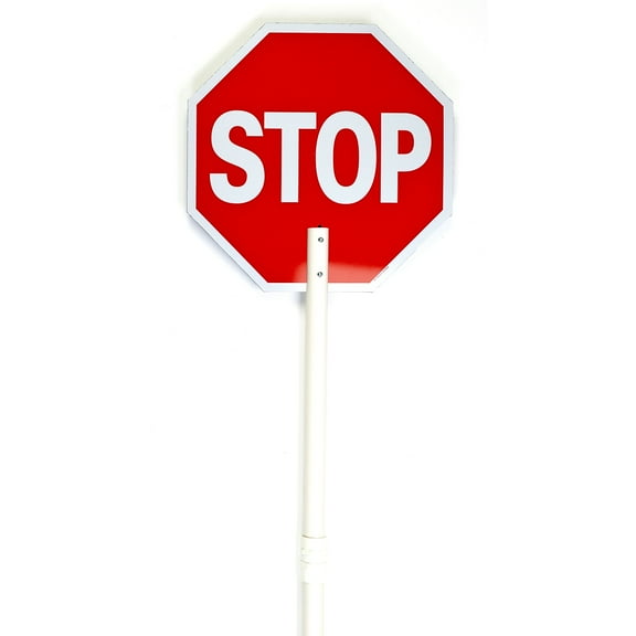 Mutual Industries Reflective "STOP"/"SLOW" Temporary Traffic Control Sign Paddle 24" x 24" Plastic