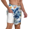 thumbnail image 3 of Balery Marine Animals Mens Swim Trunks Swim Shorts for Men Quick Dry Inseam Beach Shorts with Compression Liner Pocket-Medium, 3 of 9