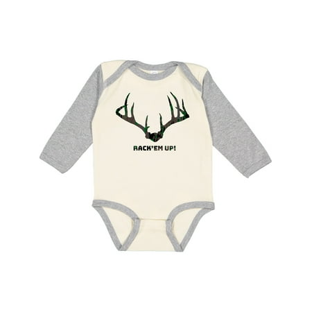 

Inktastic Rack Em Up! in Camo Boys or Girls Long Sleeve Baby Bodysuit